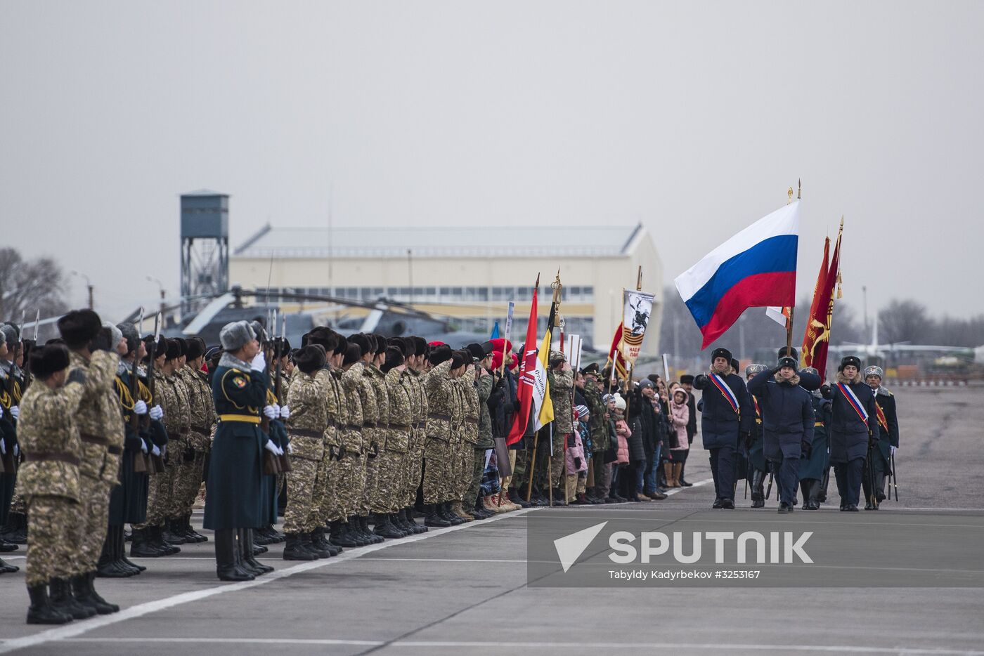 Sukhoi-25 jet at Russia's Kant air base in Kyrgyzstan named after Hero of Soviet Union pilot Taranchiev