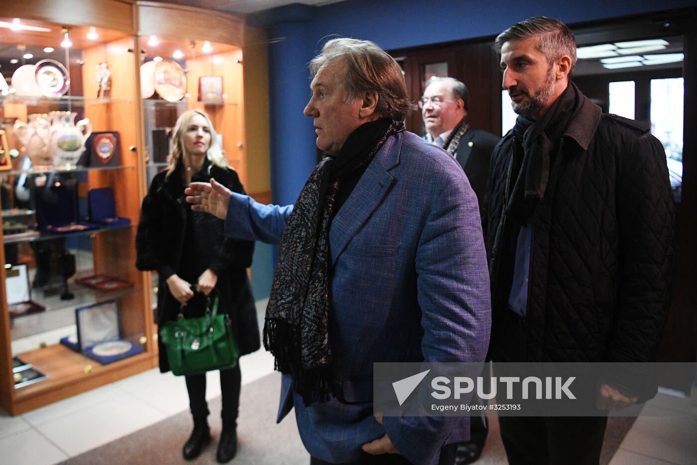 Evening with French actor Gerard Depardieu at Russian Defense Ministry Boarding School for Girls