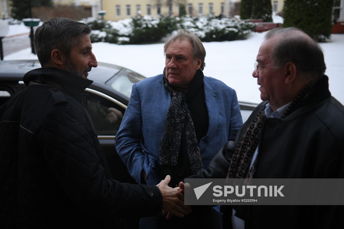 Evening with French actor Gerard Depardieu at Russian Defense Ministry Boarding School for Girls