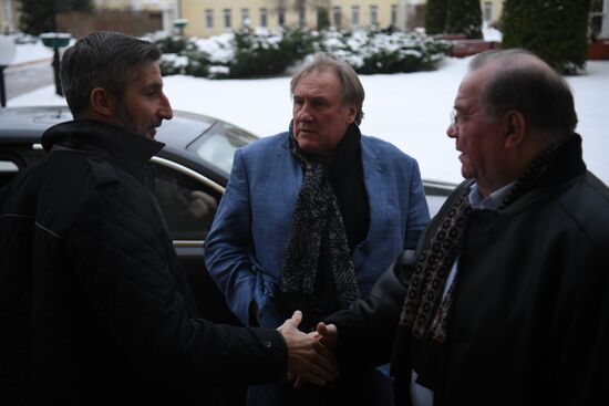 Evening with French actor Gerard Depardieu at Russian Defense Ministry Boarding School for Girls