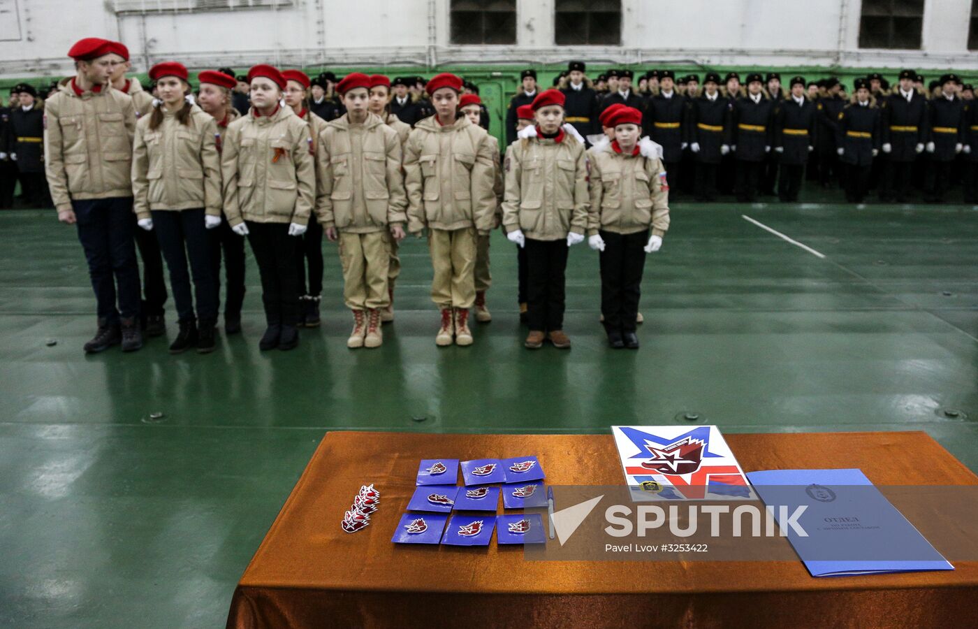 Murmansk Region students enrolled as Yunarmy members aboard Fleet Admiral of the Soviet Union Kuznetsov cruiser