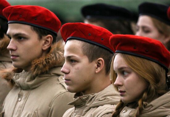 Murmansk Region students enrolled as Yunarmy members aboard Fleet Admiral of the Soviet Union Kuznetsov cruiser