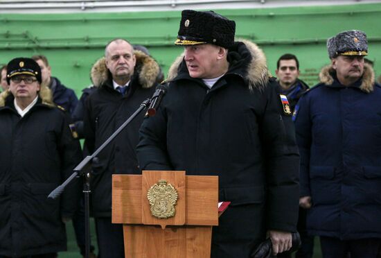 Murmansk Region students enrolled as Yunarmy members aboard Fleet Admiral of the Soviet Union Kuznetsov cruiser