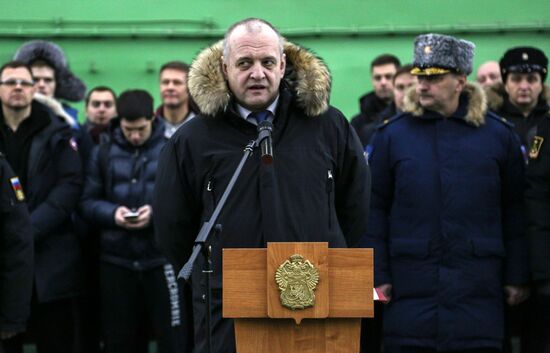 Murmansk Region students enrolled as Yunarmy members aboard Fleet Admiral of the Soviet Union Kuznetsov cruiser