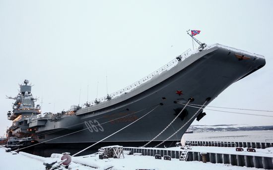 Murmansk Region students enrolled as Yunarmy members aboard Fleet Admiral of the Soviet Union Kuznetsov cruiser
