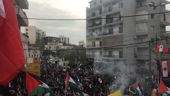 Rally outside US Embassy in Lebanon against Trump's decision on Jerusalem