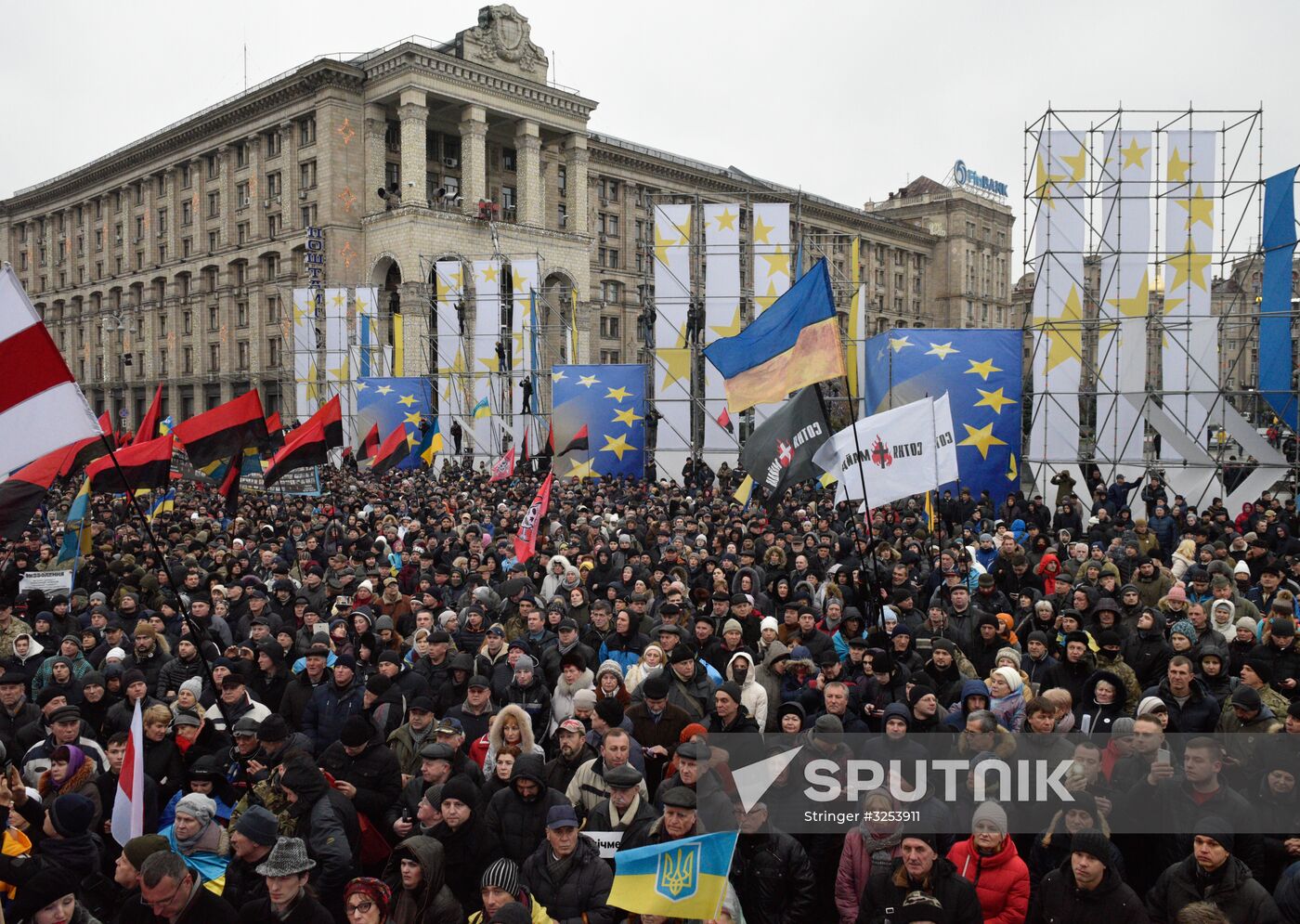 Mikheil Saakashvili supporters stage rally in Kiev