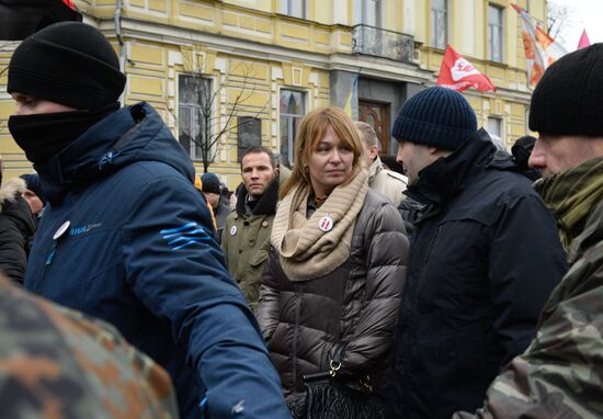 Mikheil Saakashvili supporters stage rally in Kiev