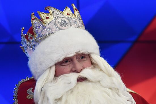 News conference with Grandfather Frost