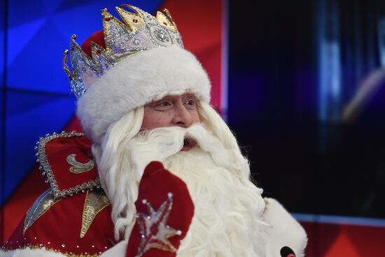 News conference with Grandfather Frost