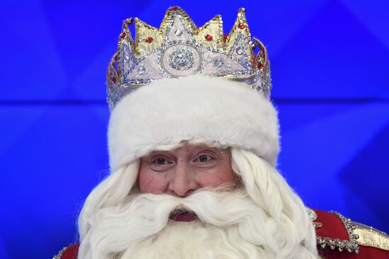 News conference with Grandfather Frost