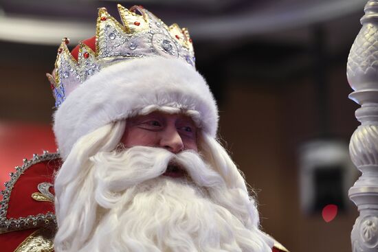 News conference with Grandfather Frost