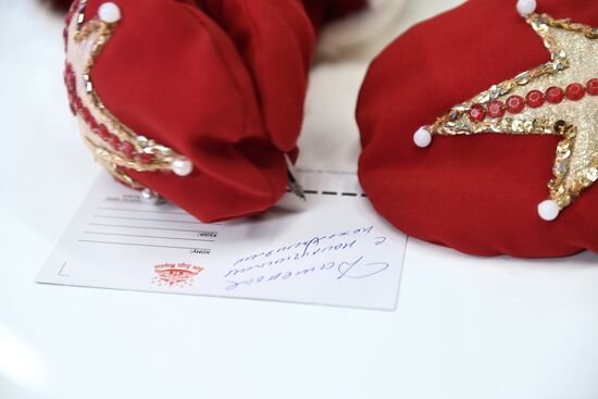 News conference with Grandfather Frost