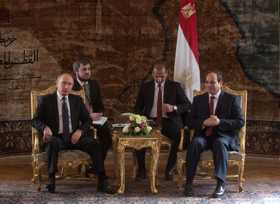 Russian President Vladimir Putin visits Egypt