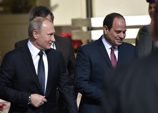 Russian President Vladimir Putin visits Egypt