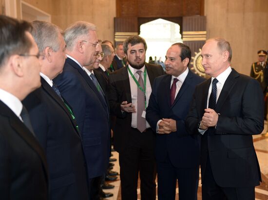 Russian President Vladimir Putin visits Egypt