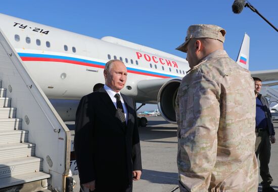 President Vladimir Putin visits Khmeimim Air Base in Syria