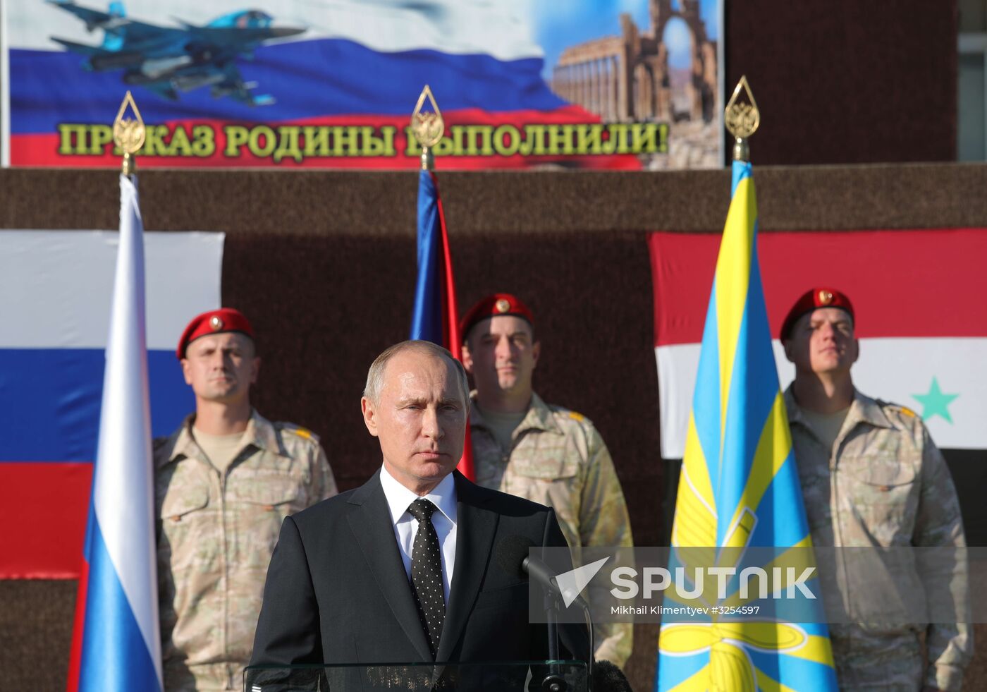 President Vladimir Putin visits Khmeimim Air Base in Syria