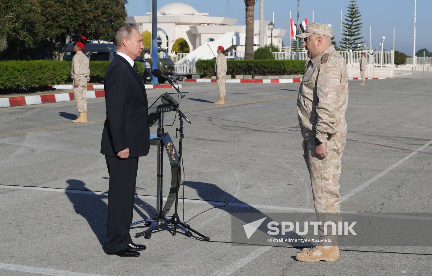 President Vladimir Putin visits Khmeimim Air Base in Syria