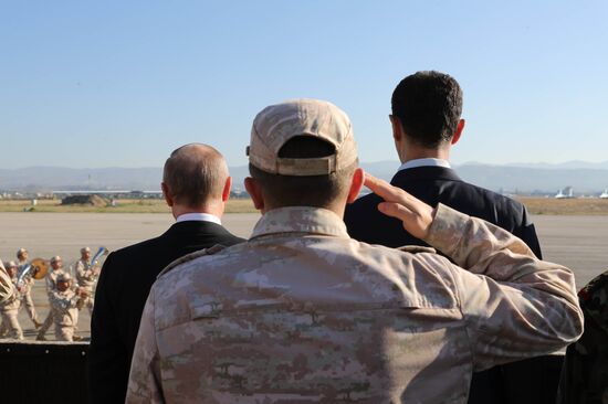 President Vlaidmir Putin visits Khmeimim Air Base in Syria