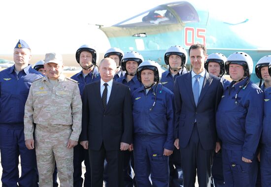 President Vladimir Putin visits Khmeimim Air Base in Syria