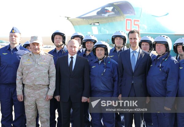 President Vladimir Putin visits Khmeimim Air Base in Syria