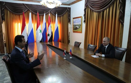 President Vladimir Putin visits Khmeimim Air Base in Syria