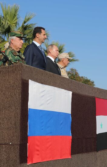 President Vladimir Putin visits Khmeimim Air Base in Syria