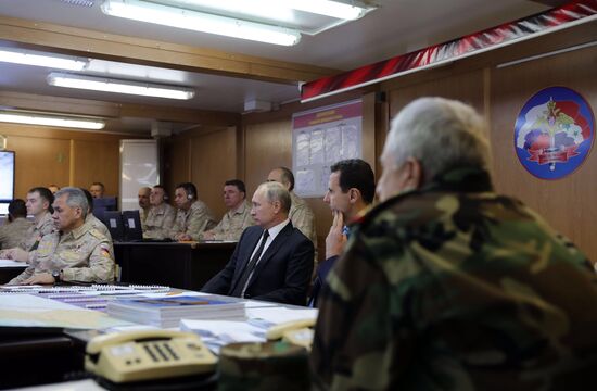 President Vladimir Putin visits Khmeimim Air Base in Syria