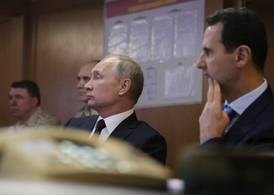 President Vladimir Putin visits Khmeimim Air Base in Syria