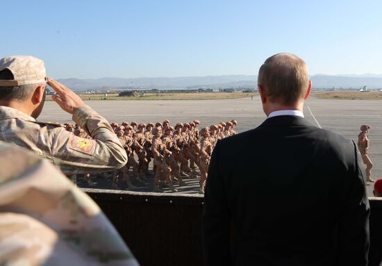 President Vladimir Putin visits Khmeimim Air Base in Syria