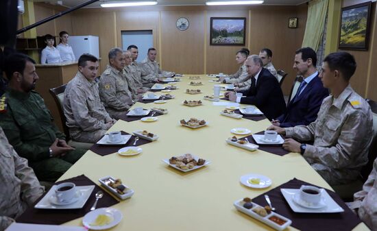 President Vladimir Putin visits Khmeimim Air Base in Syria