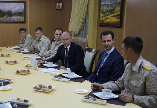 President Vladimir Putin visits Khmeimim Air Base in Syria