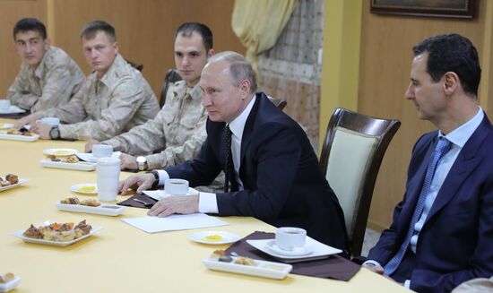President Vladimir Putin visits Khmeimim Air Base in Syria