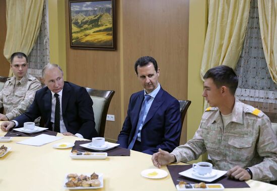 President Vladimir Putin visits Khmeimim Air Base in Syria