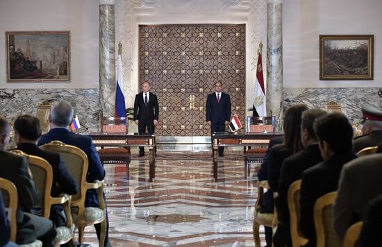 Russian President Vladimir Putin visits Egypt