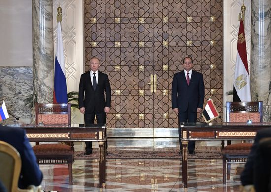 Russian President Vladimir Putin visits Egypt