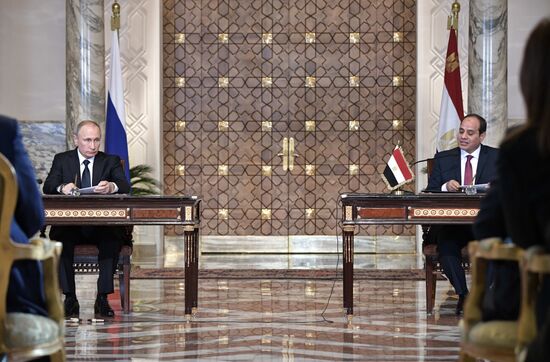 Russian President Vladimir Putin visits Egypt