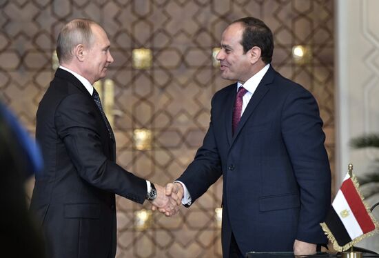 Russian President Vladimir Putin visits Egypt