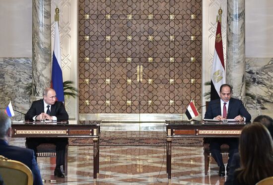 Russian President Vladimir Putin visits Egypt