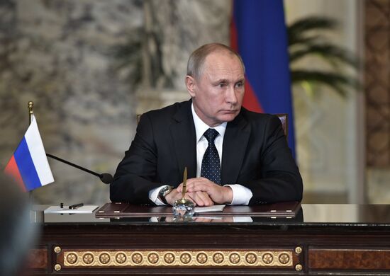 Russian President Vladimir Putin visits Egypt