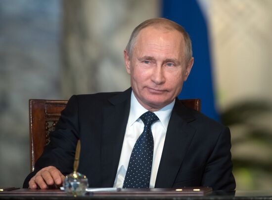 Russian President Vladimir Putin visits Egypt