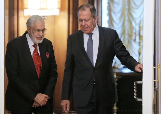 Russian Foreign Minister Sergei Lavrov meets with Libyan Foreign Minister Mohamed Taha Siala