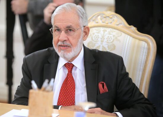 Russian Foreign Minister Sergei Lavrov meets with Libyan Foreign Minister Mohamed Taha Siala
