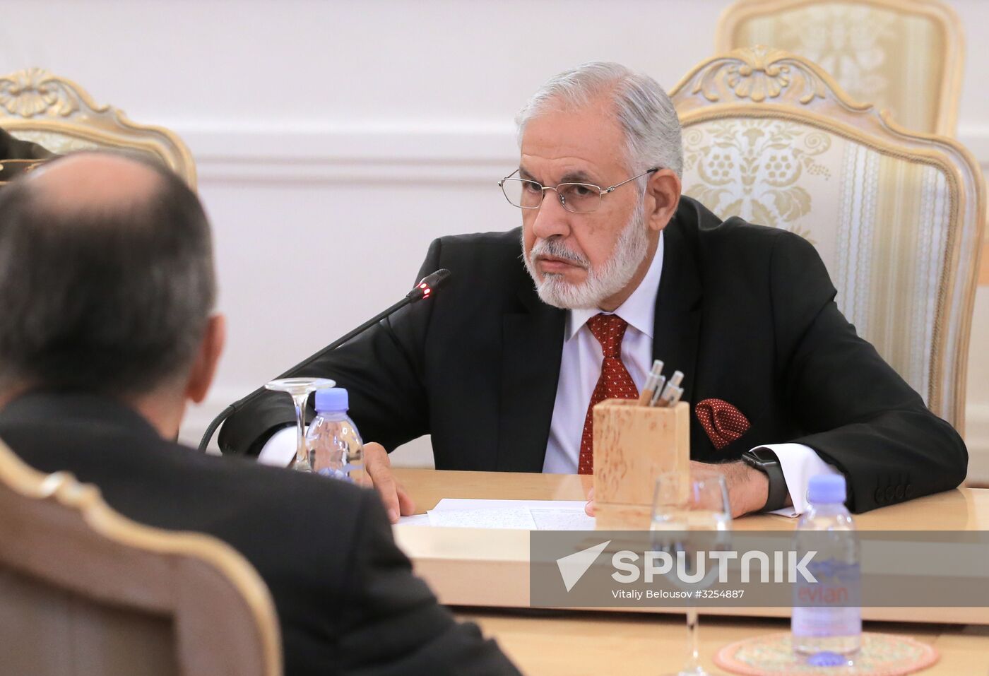 Russian Foreign Minister Sergei Lavrov meets with Libyan Foreign Minister Mohamed Taha Siala