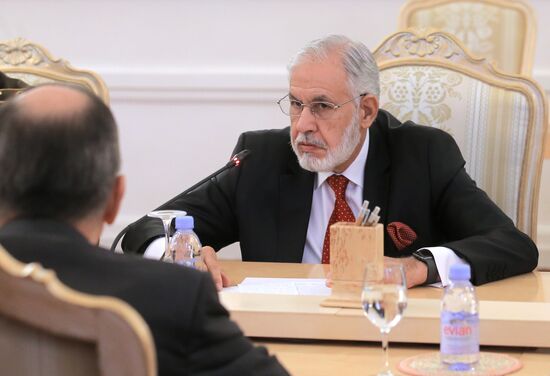 Russian Foreign Minister Sergei Lavrov meets with Libyan Foreign Minister Mohamed Taha Siala
