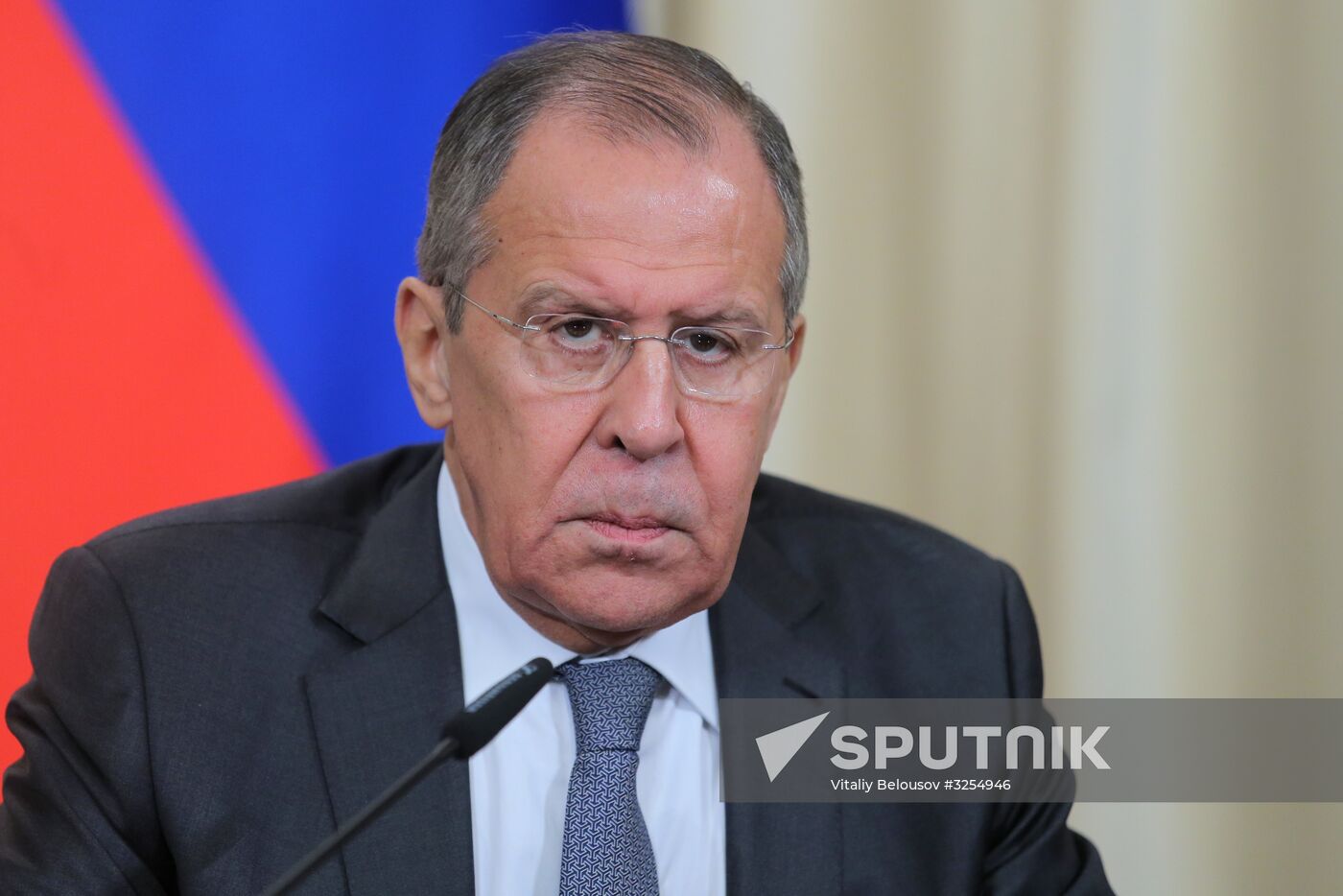 Russian Foreign Minister Sergei Lavrov meets with Libyan Foreign Minister Mohamed Taha Siala