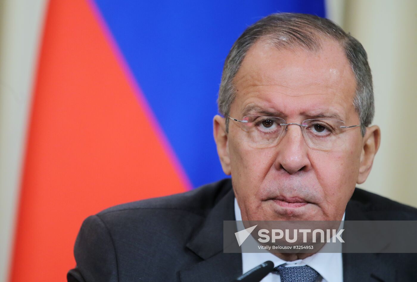 Russian Foreign Minister Sergei Lavrov meets with Libyan Foreign Minister Mohamed Taha Siala