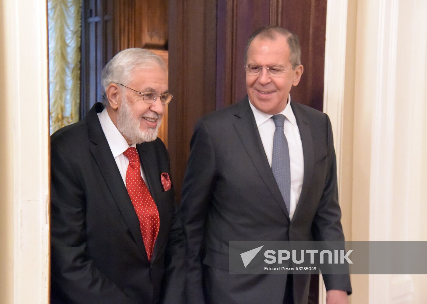 Russian Foreign Minister Sergei Lavrov meets with Libyan Foreign Minister Mohamed Taha Siala