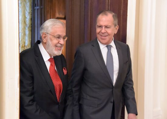 Russian Foreign Minister Sergei Lavrov meets with Libyan Foreign Minister Mohamed Taha Siala